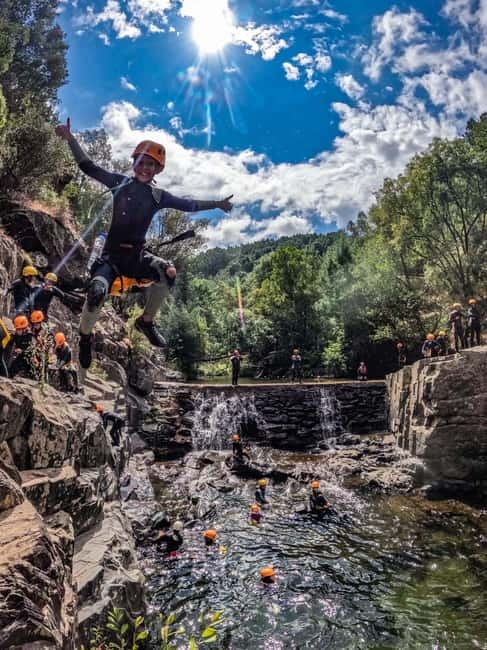 Soft Canyoning Ceira River, in Góis, Coimbra - The first jumps and the Monte Redondo waterfall