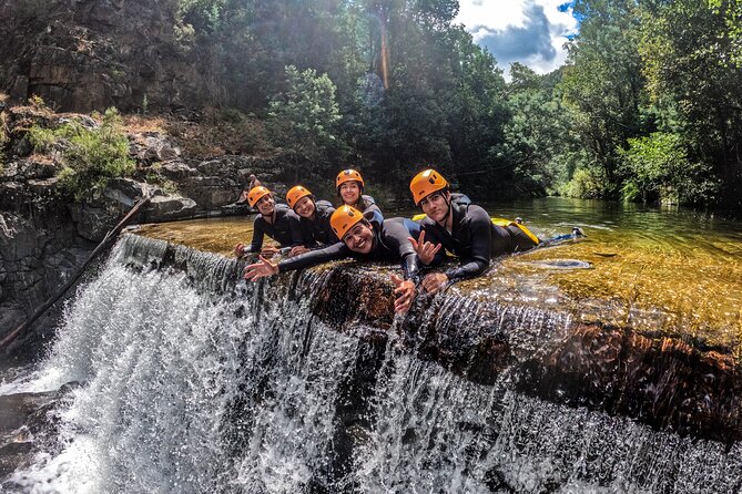 Soft Canyoning, river Ceira, Góis, Serra da Lousa, Coimbra - Rock slides, rope swings, and river movement