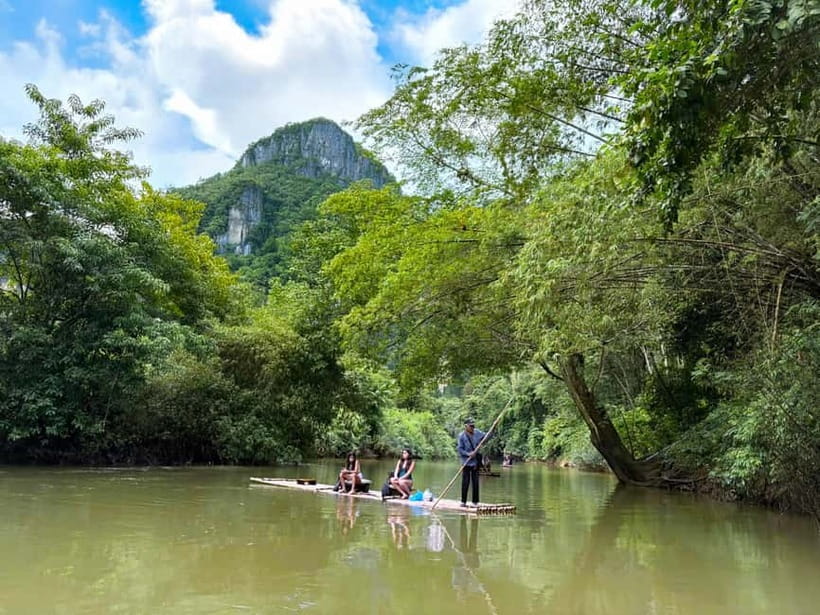 Sok River: Bamboo Raft Ride, Monkey Temple & View Point Tour - One peaceful hour on the Sok River