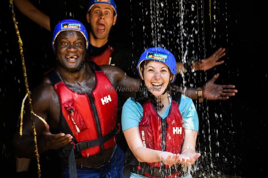 Split: Cetina River Rafting with Cliff Jumping and Cave Tour - Calm water, canyon views, and the first rapids