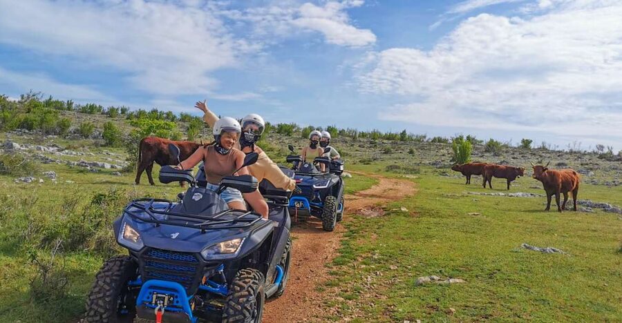 Split: Dalmatian Quad Tour with River Swimming & Picnic - Getting ready for a 600cc Segway Snarler