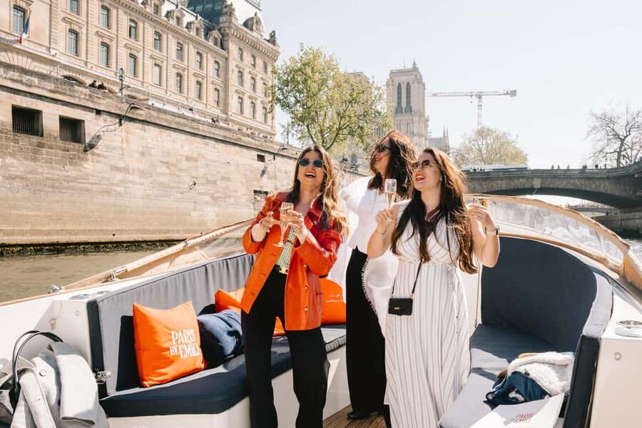 The Official Emily in Paris Champagne Seine Cruise - Pont Neuf, Notre Dame, and the eastern route