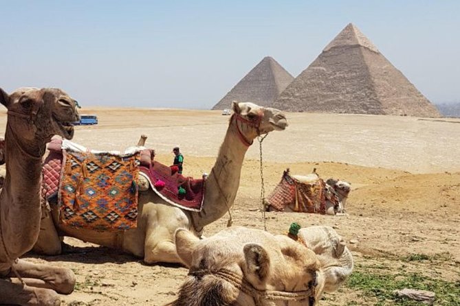 Tour to Giza pyramids Memphis Sakkara and Felucca on the Nile - Giza Plateau: three pyramids and one famous guardian