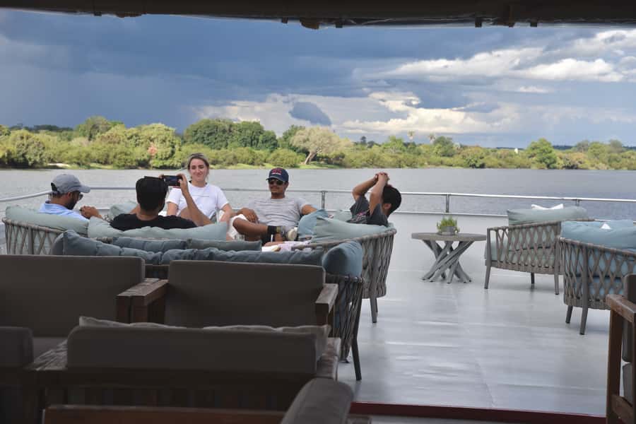 Victoria Falls: 2-Hour Luxury Zambezi River Sunset Cruise - Canapés, cocktails, and the Signature Deck choice