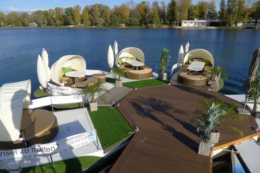 Vienna: Private Floating Island E-Boat Rental on Danube - Dropping anchor for a swim or a quiet pause