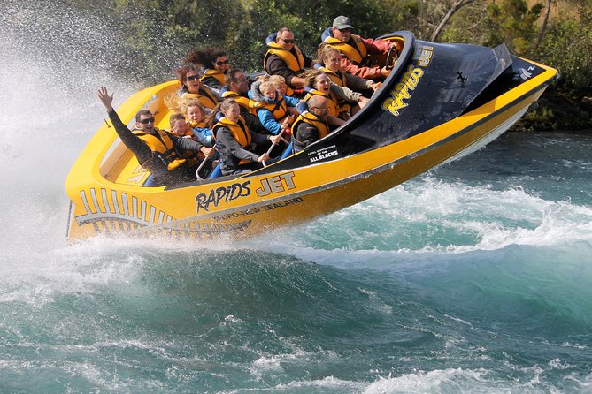 Waikato River Jet Boat Ride from Taupo - Spins, canyon walls, and clear water